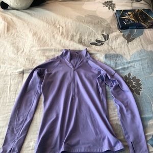 Purple athletic half-zip jacket